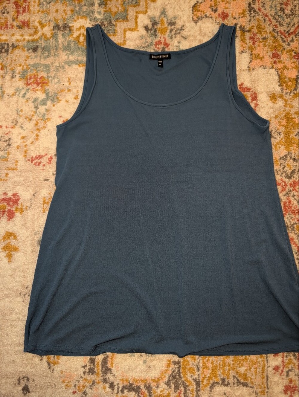 Eileen Fisher Women's M Slate Blue 100% Silk Tank Top Business Casual